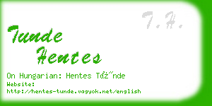 tunde hentes business card